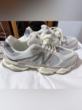 New Balance 9060 Grey and Cream Men's Athletic Sneakers